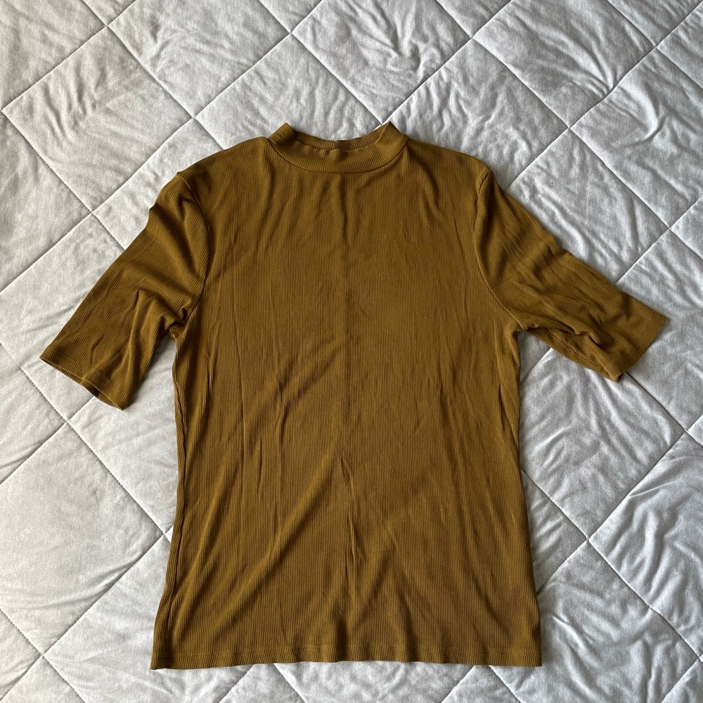 a new day Mustard Short Sleeve Top